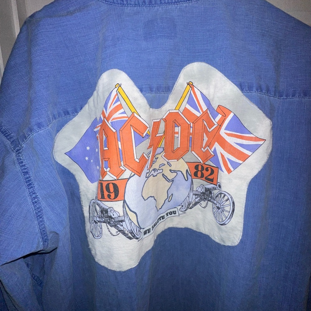 AC/DC Blue Graphic Men's Shirt